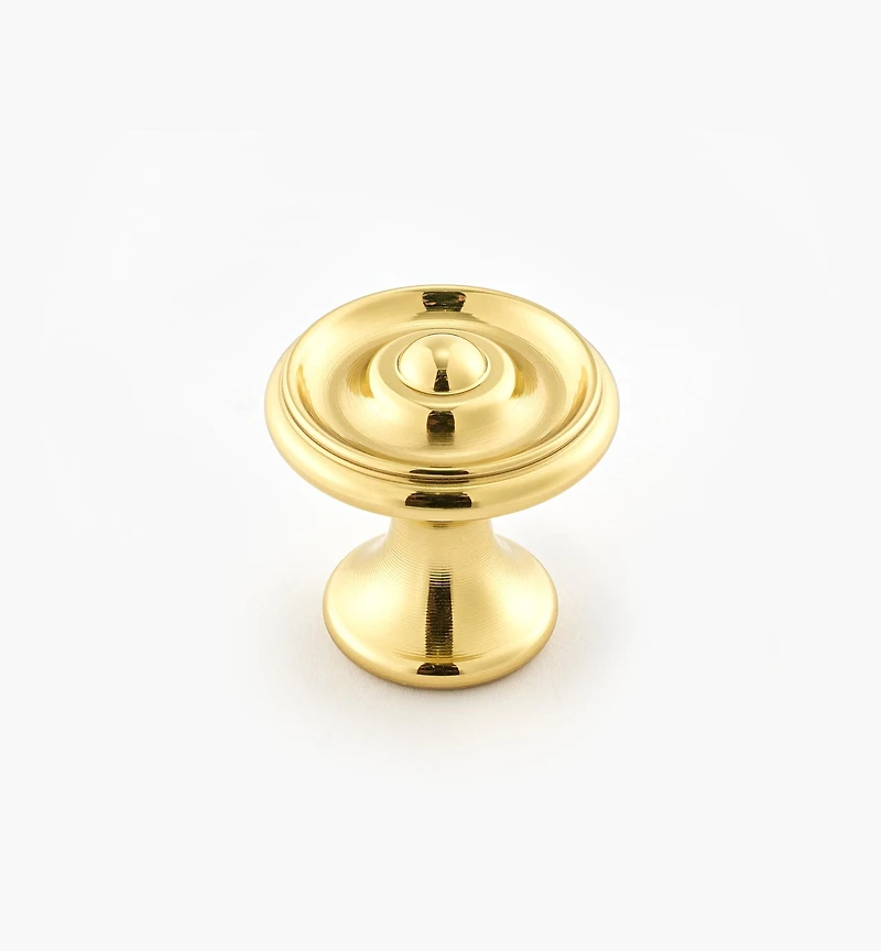 Turned Brass Raised Knobs