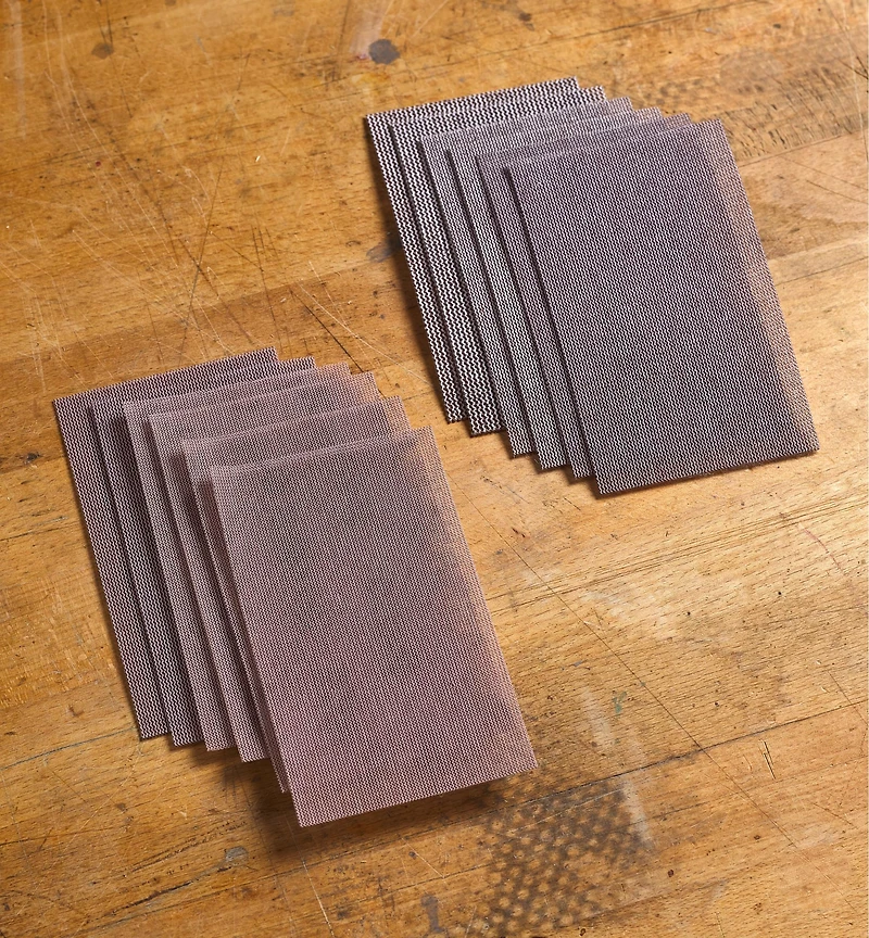 12-Pc. Sample Pack of Mirka Abranet Ace 3" × 5" Grip Sheets
