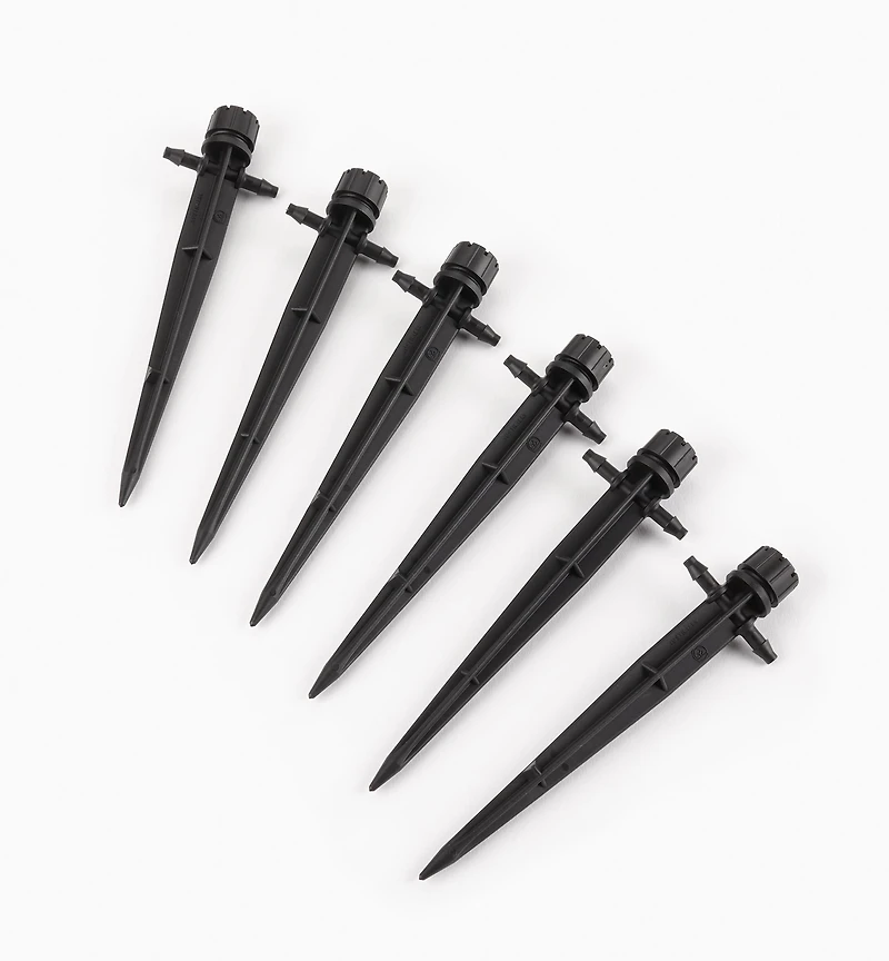 In-Line Shrubbler Spikes for Low-Flow Irrigation Systems