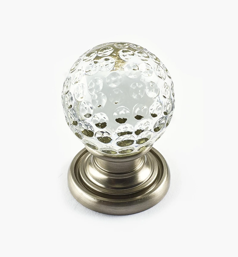 Glass Dimpled Globe Knob