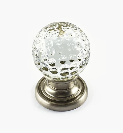 Glass Dimpled Globe Knob