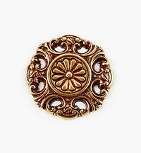 Applique à motif floral en laiton