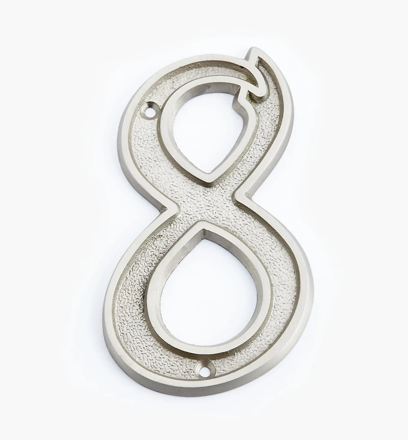 Italic Cast Brass House Numbers