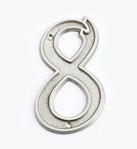 Italic Cast Brass House Numbers