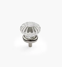 Boutons en verre moulé cannelés