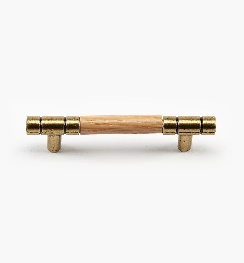 Burnished Brass Oak Insert Pull