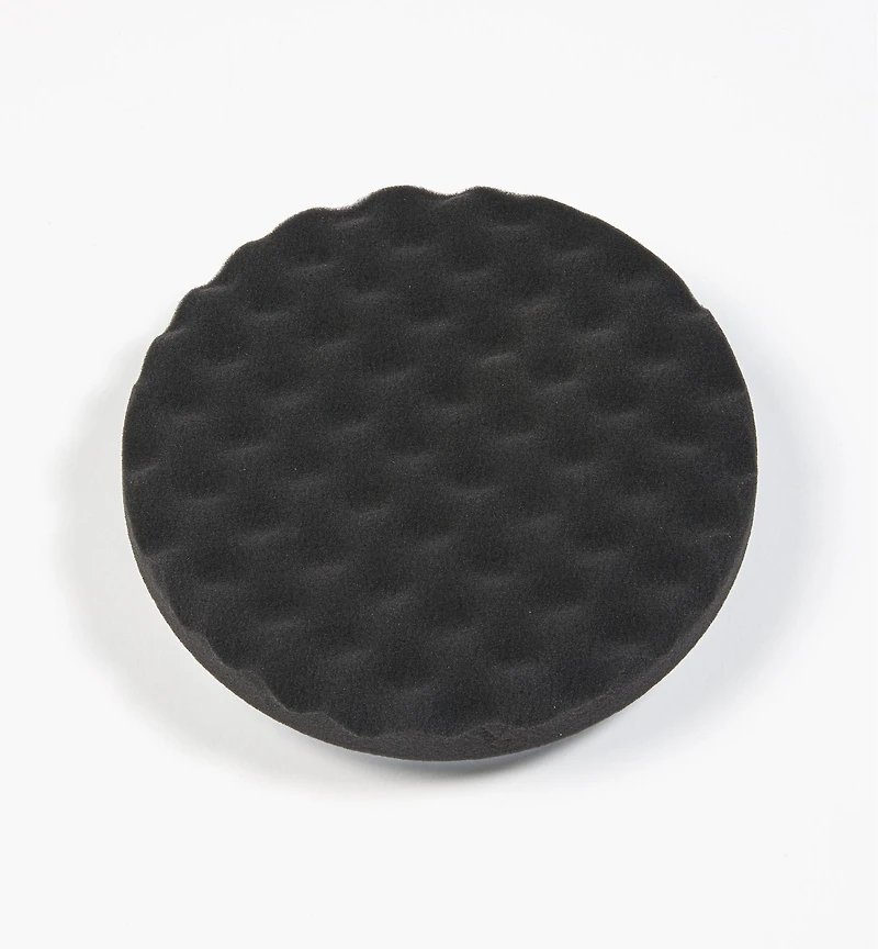 Tampon à polir en mousse gaufrée noire, 6 po