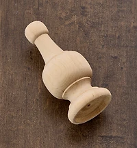 Large Hardwood Curtain Rod Finial