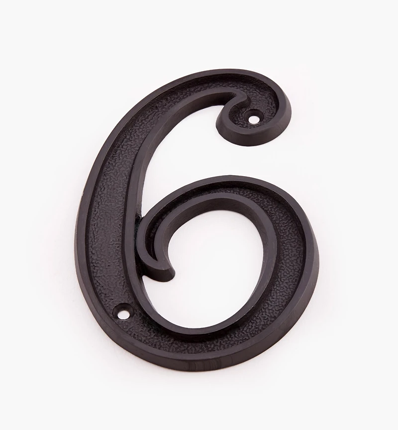 Italic Cast Brass House Numbers