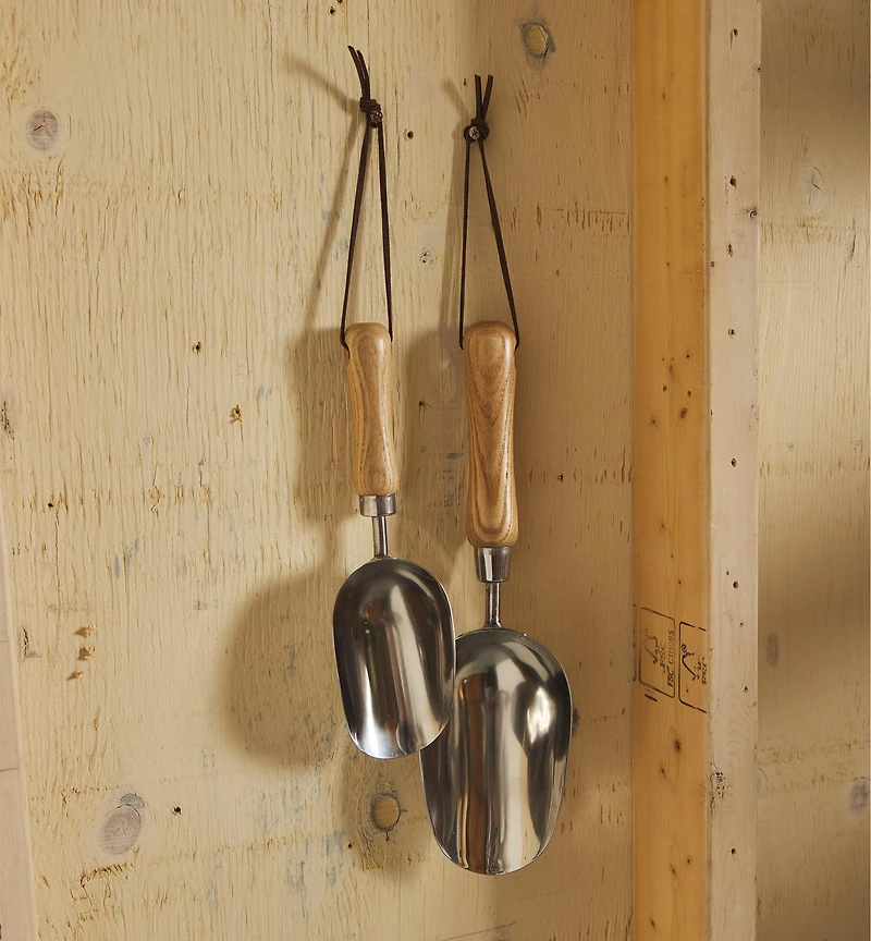Set of 2 Stainless-Steel Scoops