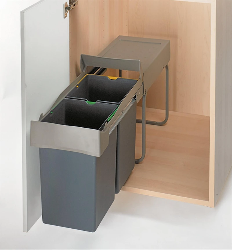 Bottom-Mount Sliding Waste Containers