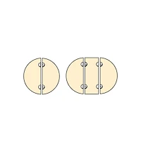 Loquet pivotant circulaire pour plateaux de table