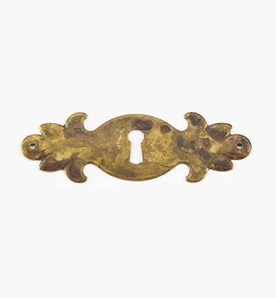 Solid Brass Plate Keyhole Escutcheons