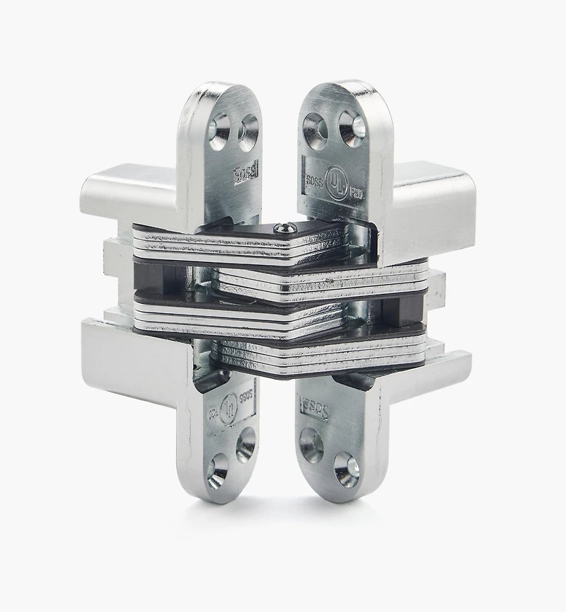 Satin Chrome Heavy-Duty SOSS Invisible Hinge