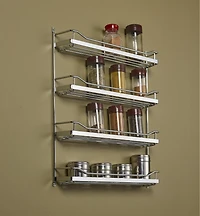 Wide Four-Shelf Screw-Mount Spice Rack
