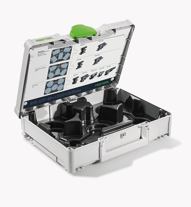 Festool Systainer³ Case with Insert for 80 × 133/D125/Delta Abrasives
