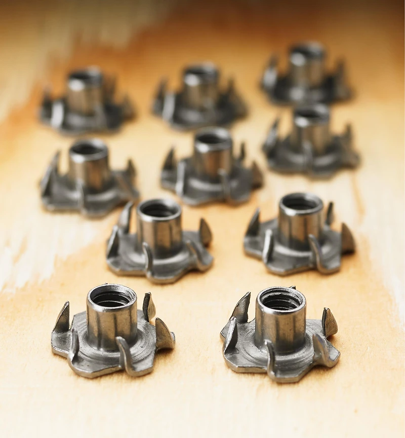 Six-Prong T-Nuts (1/4-20 Thread)