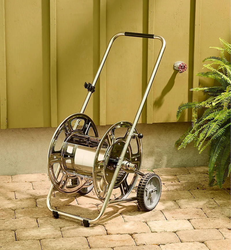 Stainless-Steel Hose Reel Cart