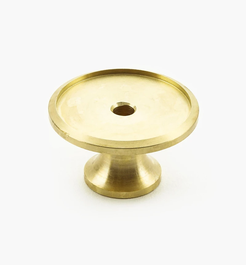 Veritas Smooth-Rimmed Brass Insert Knobs