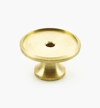 Veritas Smooth-Rimmed Brass Insert Knobs