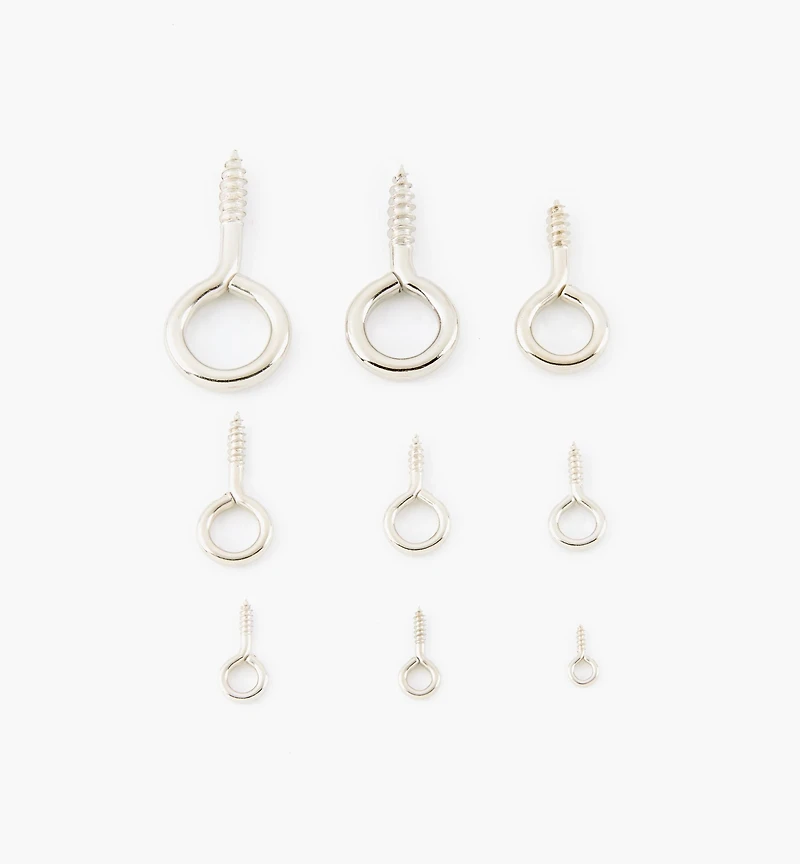 Nickel-Plated Screw Eyes