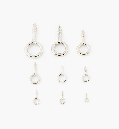 Nickel-Plated Screw Eyes