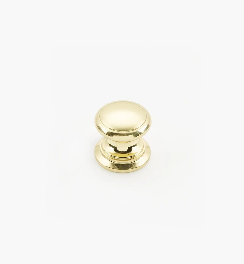 Bevelled Brass Round Knobs