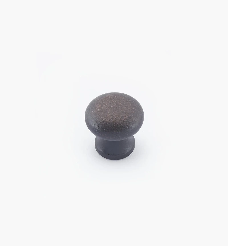 Bouton rond uni en laiton