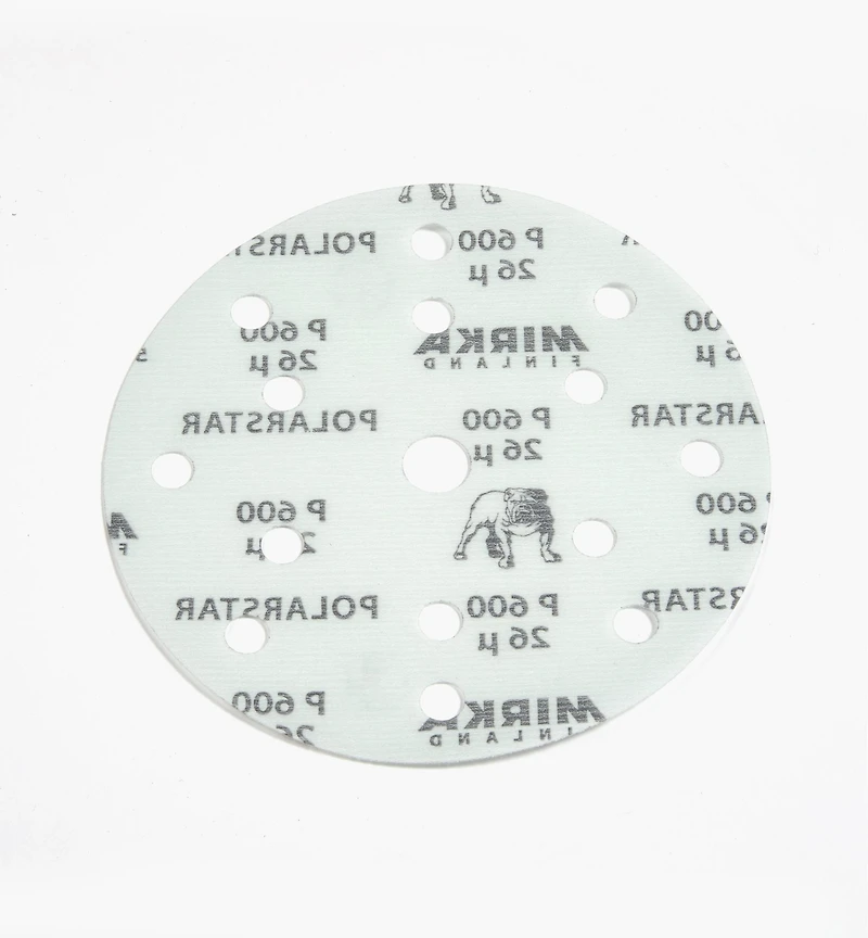 Disques abrasifs autoagrippants à 15 trous Mirka Polarstar, 6 po