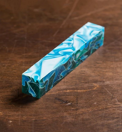 Peacock Mesh Acrylic Acetate Pen Blank