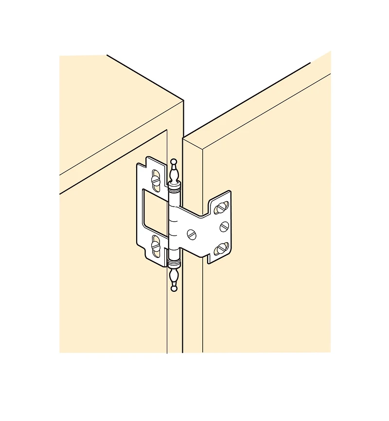 Partial-Wrap Ball-Tip Inset Hinge