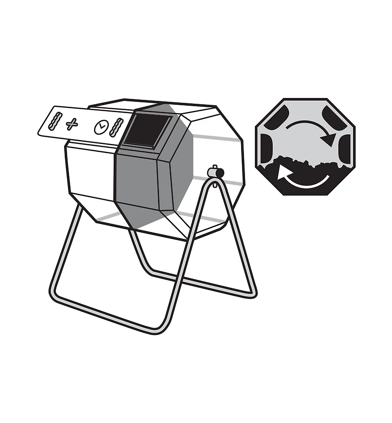 Composteur rotatif à compartiment double