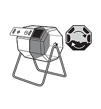 Composteur rotatif à compartiment double