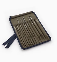 Set of 6 Bahco Saw-Sharpening Files & Roll