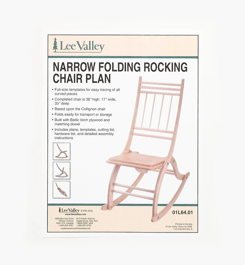 Narrow Folding Rocking Chair Plan