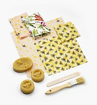 Ensemble pour emballage à la cire d'abeille
