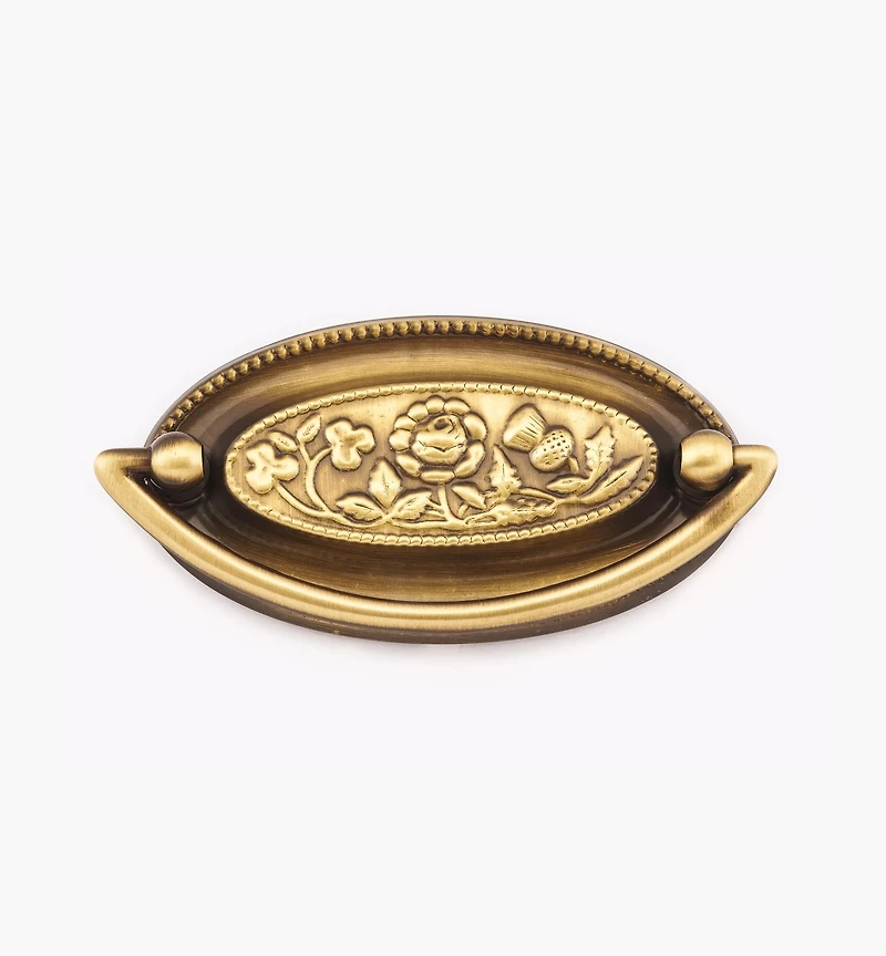 Pressed Floral Plate Pull