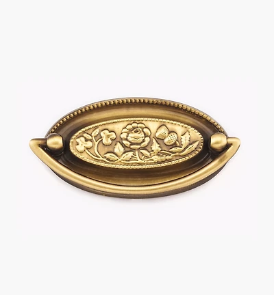 Pressed Floral Plate Pull