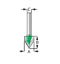 Mèche en V de 60°