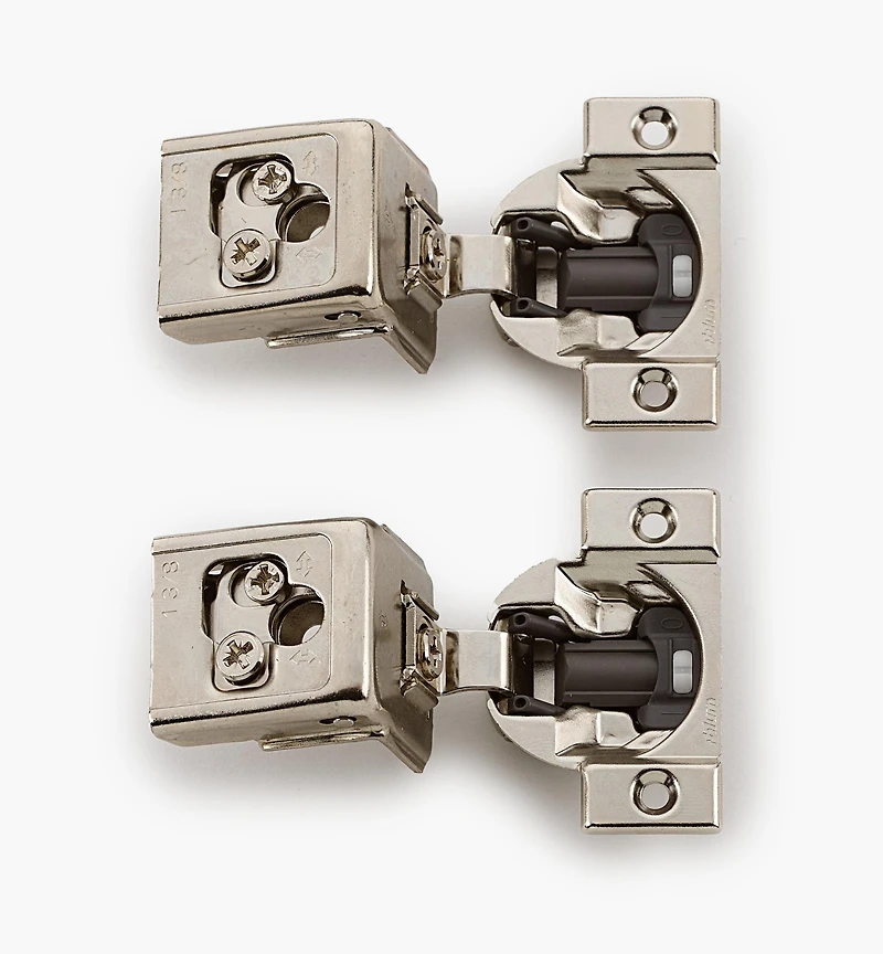 Petites charnières 110° Blumotion Clip, porte à recouvrement