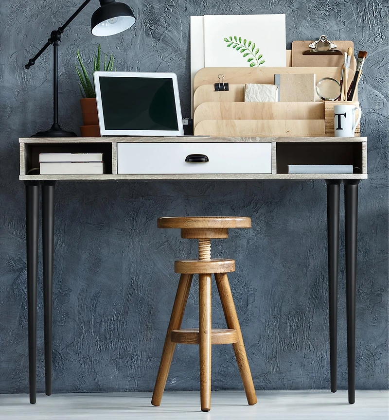 Pied droit en bois pour table