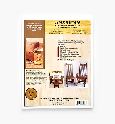 Contemporary Captain & Side Dining Chairs Plan