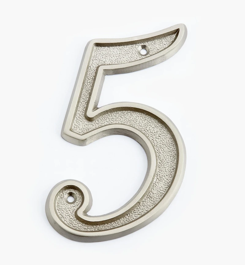 Italic Cast Brass House Numbers