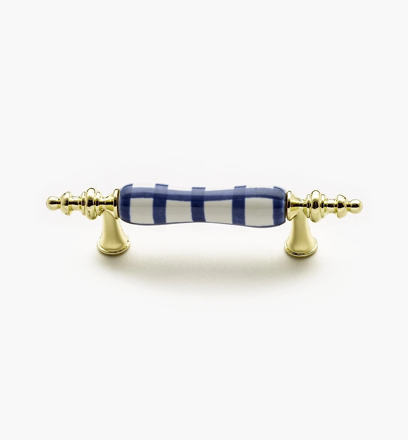 Brass/Ceramic Ornate Pulls