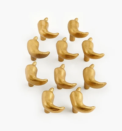 Matte Gold Hot Pepper Knob
