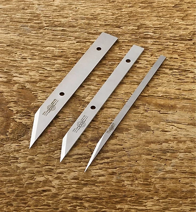 Lames à double biseau pour couteau de luthier Hock