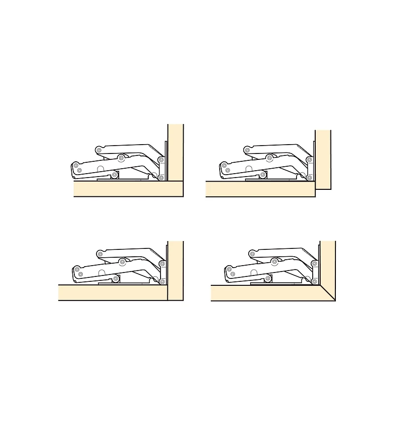 Four-Way 175° Hinges