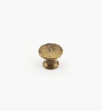 Boutons à tête plate, fini laiton