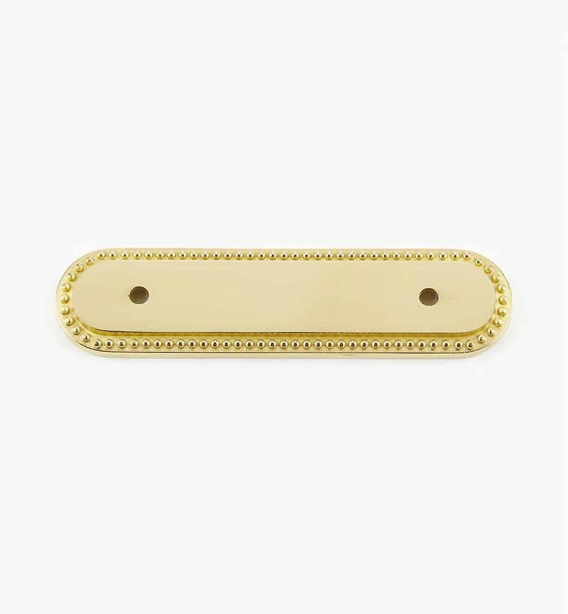 Brass Pearl-Edge Handle Escutcheon