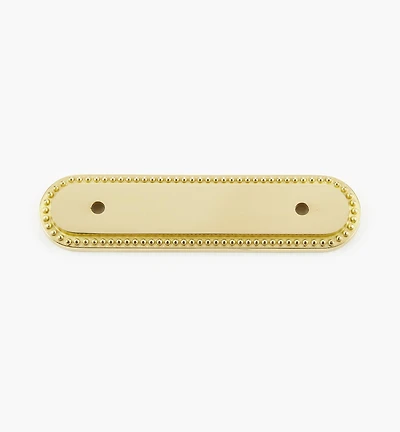 Brass Pearl-Edge Handle Escutcheon